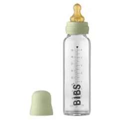 BIBS Baby Glass Bottle Complete Set Latex Sage 225 ml