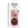 BIBS Colour Latex Size 2 Round Dusty Pink/Elderberry 2 st