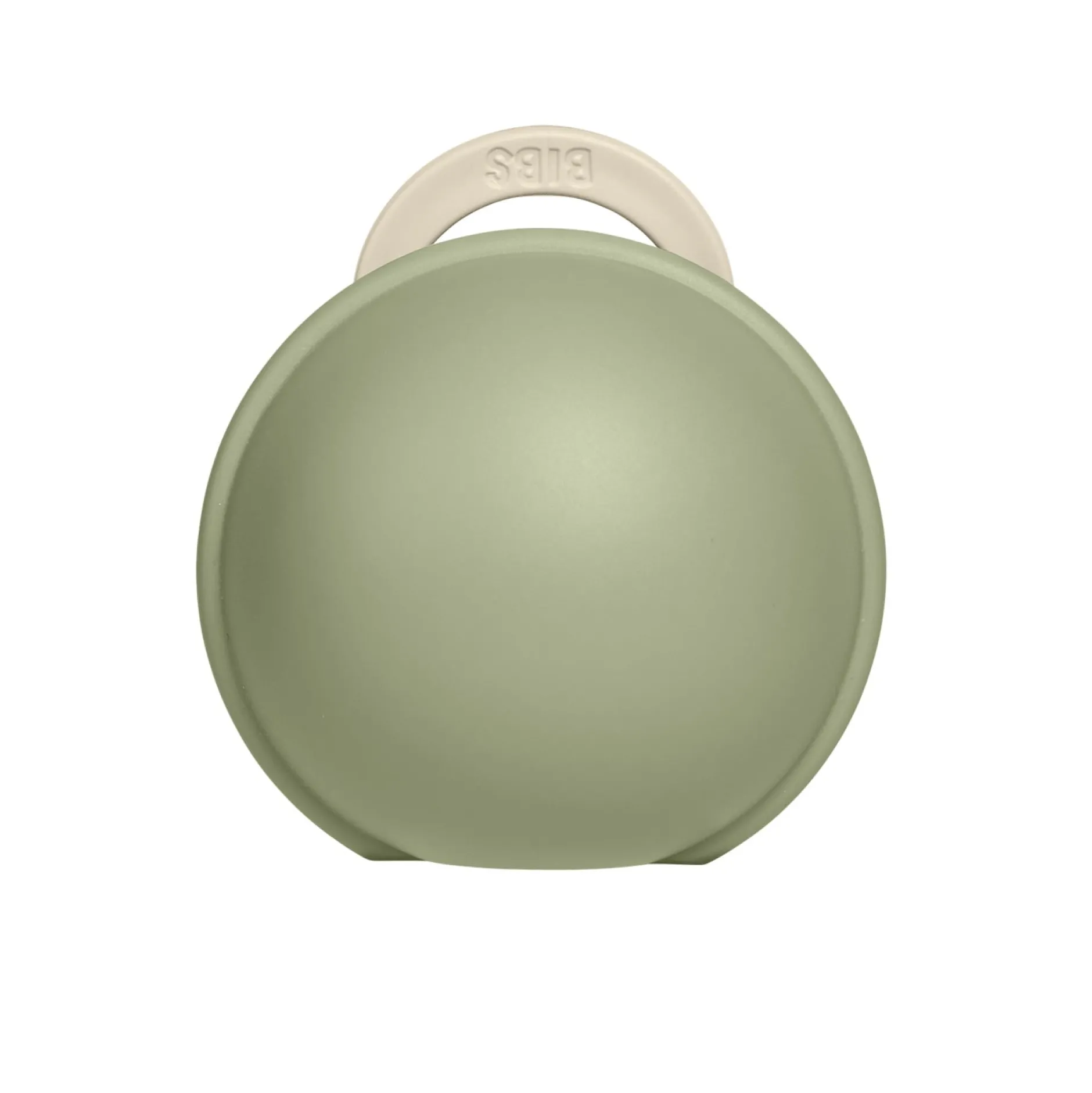 BIBS Colour Pacifier Round Latex Size 1 Ivory & BIBS Pacifier Case Mini Sage