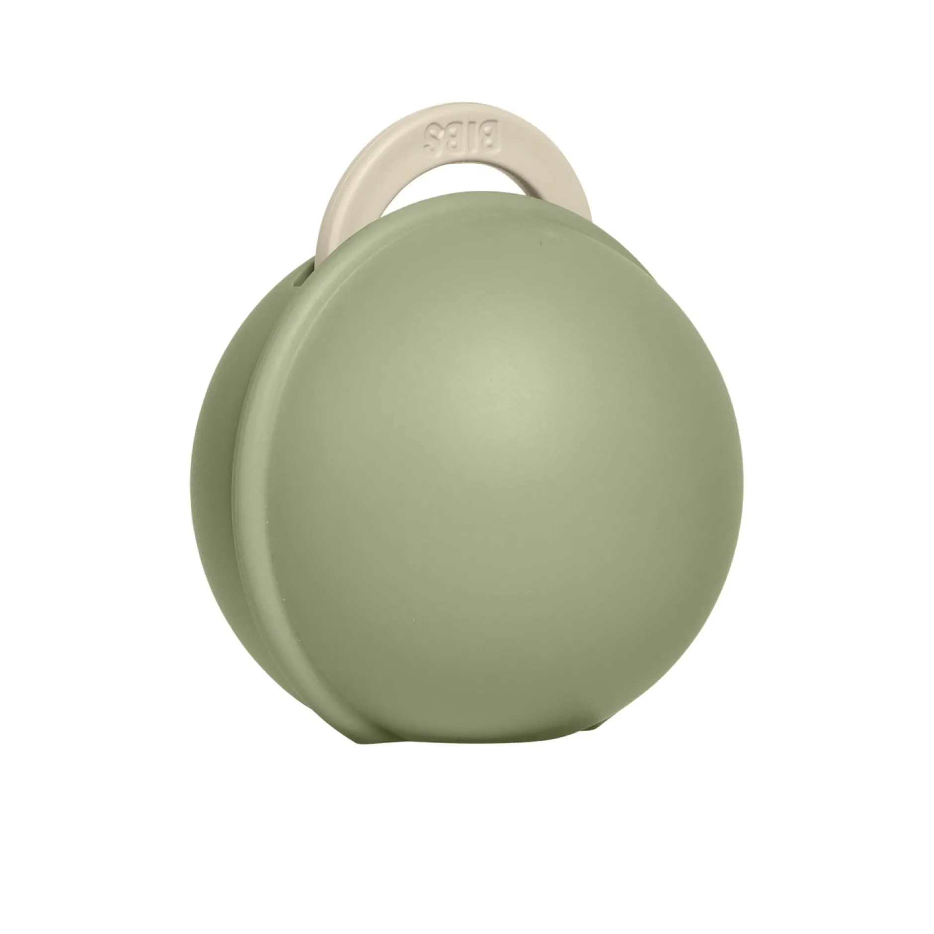 BIBS Colour Pacifier Round Latex Size 1 Ivory & BIBS Pacifier Case Mini Sage