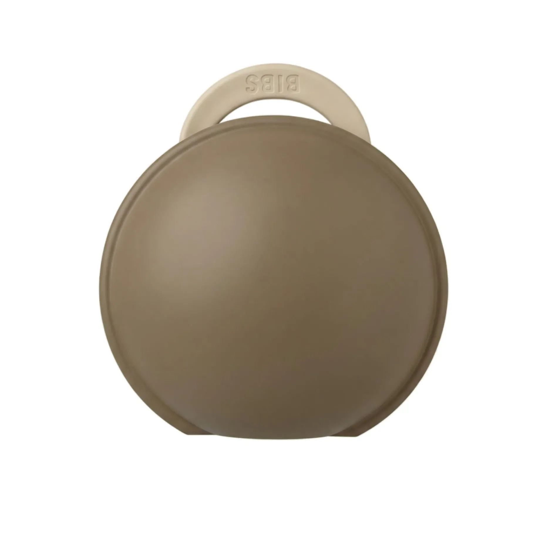 BIBS Colour Pacifier Round Latex Size 2 Vanilla & Pacifier Case Mini Dark Oak