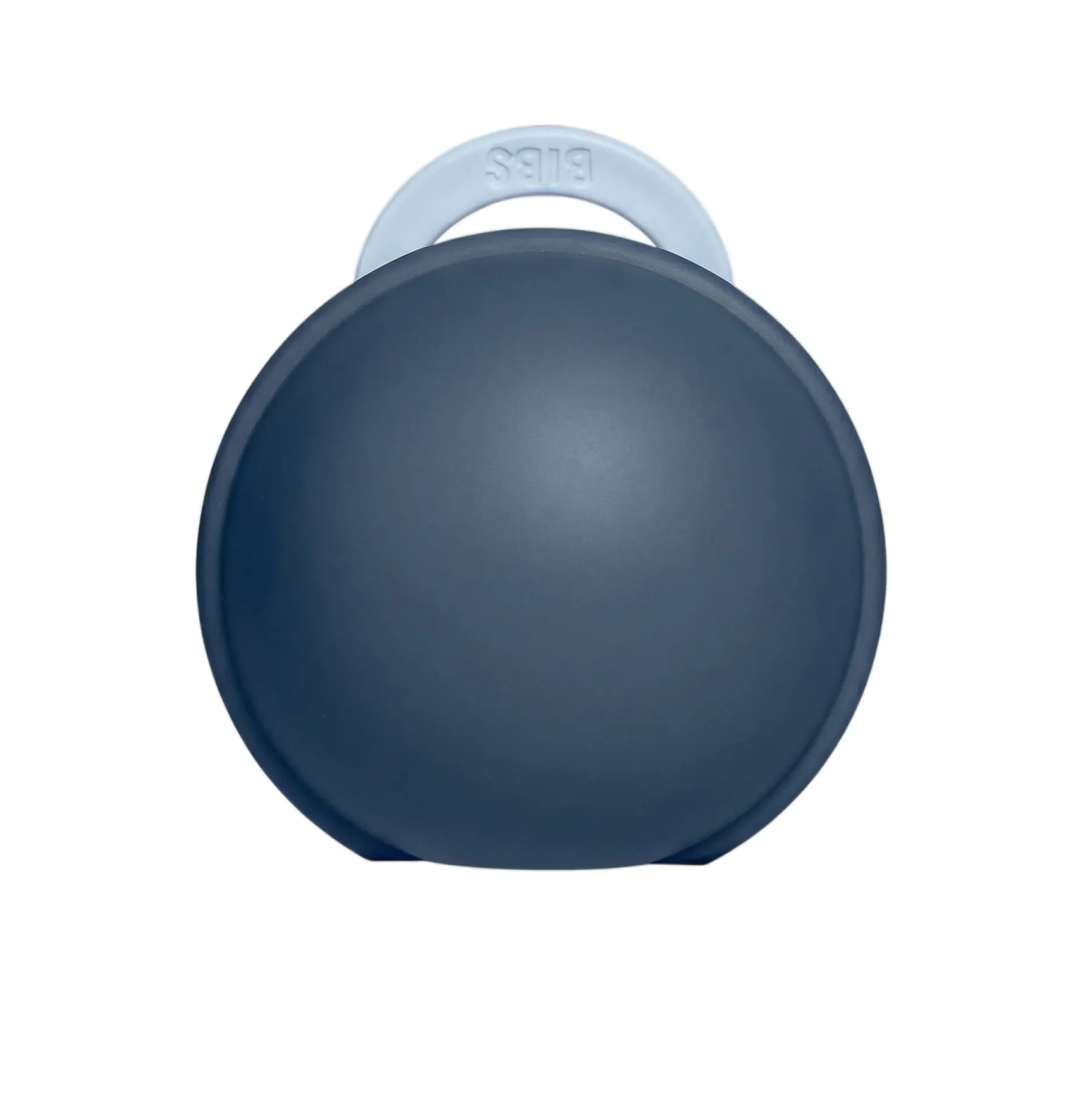 BIBS Colour Pacifier Round Latex Size 1 Baby Blue & BIBS Pacifier Case Mini Steel Blue