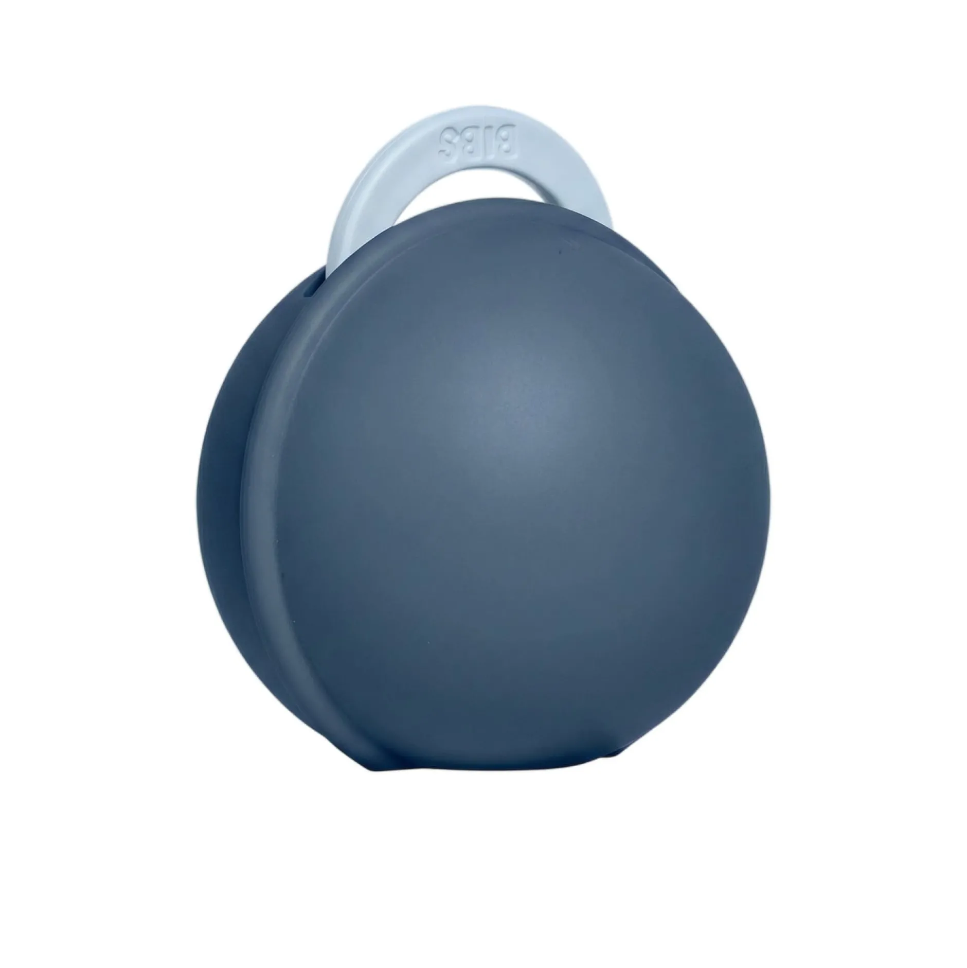 BIBS Colour Pacifier Round Latex Size 2 Baby Blue & BIBS Pacifier Case Mini Steel Blue