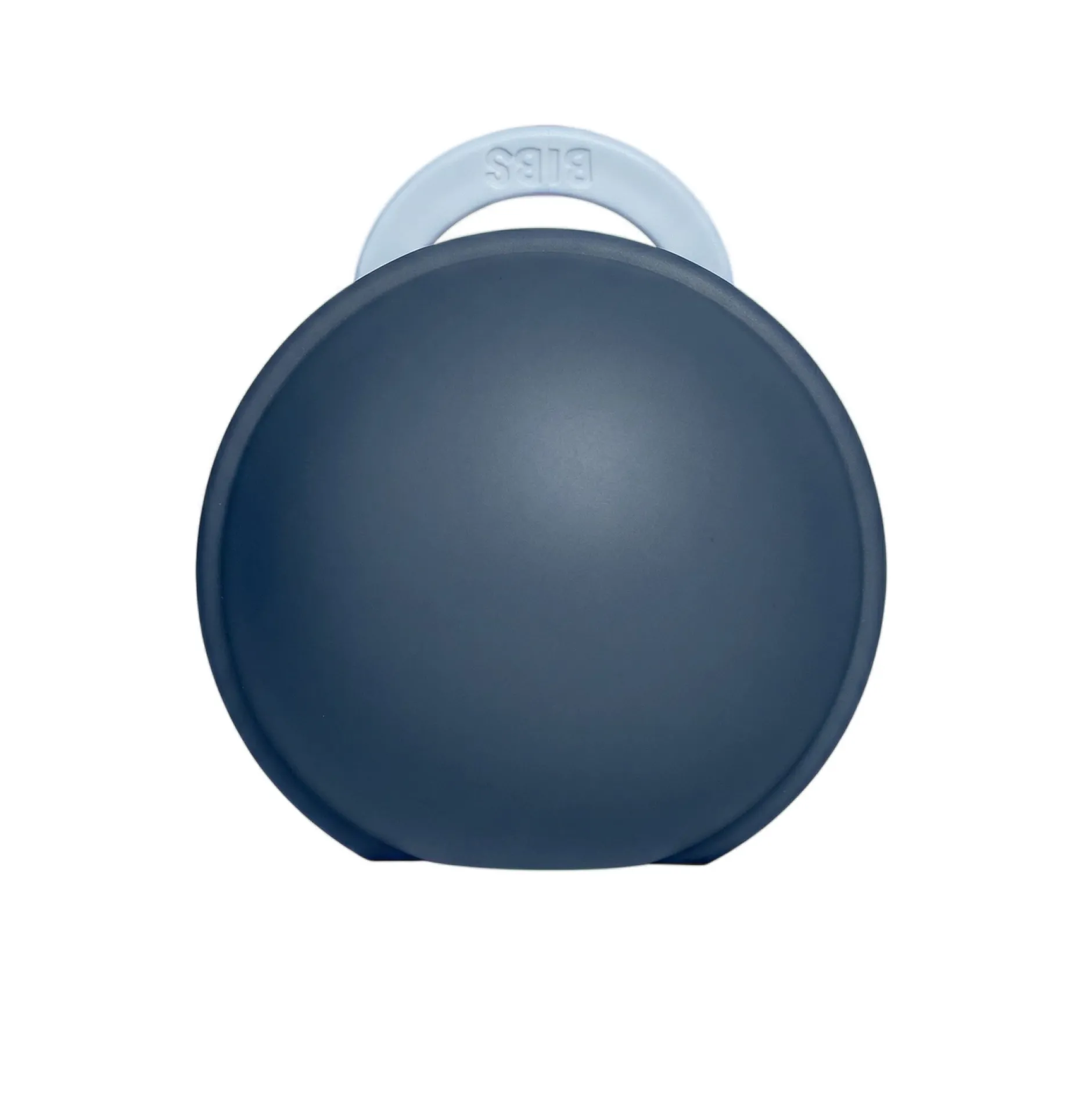 BIBS Colour Pacifier Round Latex Size 2 Baby Blue & BIBS Pacifier Case Mini Steel Blue
