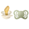 BIBS Couture Latex 6+ månader Size 2 Ivory/Sage 2 st