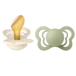 BIBS Couture Latex 6+ månader Size 2 Ivory/Sage 2 st