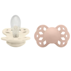 BIBS Infinity Symmetrical Silicone 6+ månader Size 2 Ivory/Blush 2 st