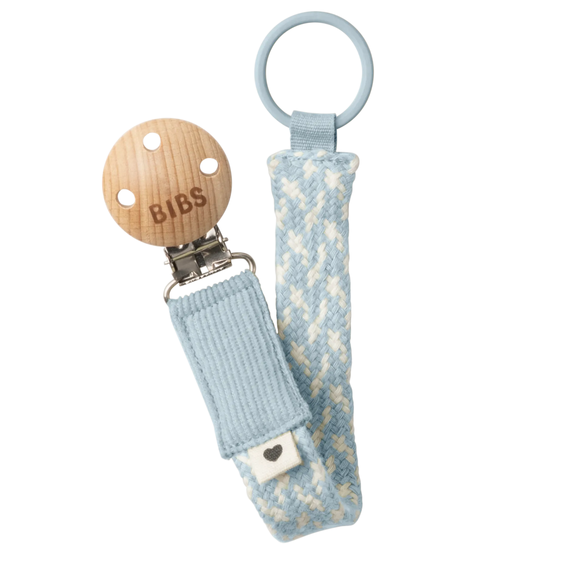 BIBS Napphållare Braided Baby Blue/Ivory
