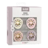 BIBS Pacifier Boheme Latex 6+ månader Size 2 Ivory/Blush/Blossom/Dusky Lilac 4 st