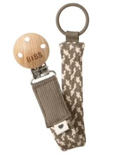 BIBS Pacifier Braid Dark Oak/Vanilla 1 st