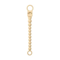 BIBS Pacifier Clip Beaded Pale Butter