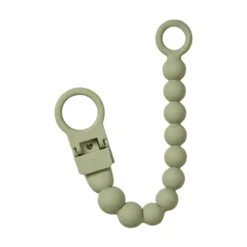 BIBS Pacifier Clip Beaded Sage