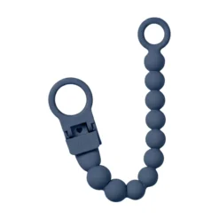 BIBS Pacifier Clip Beaded Steel Blue