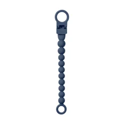 BIBS Pacifier Clip Beaded Steel Blue