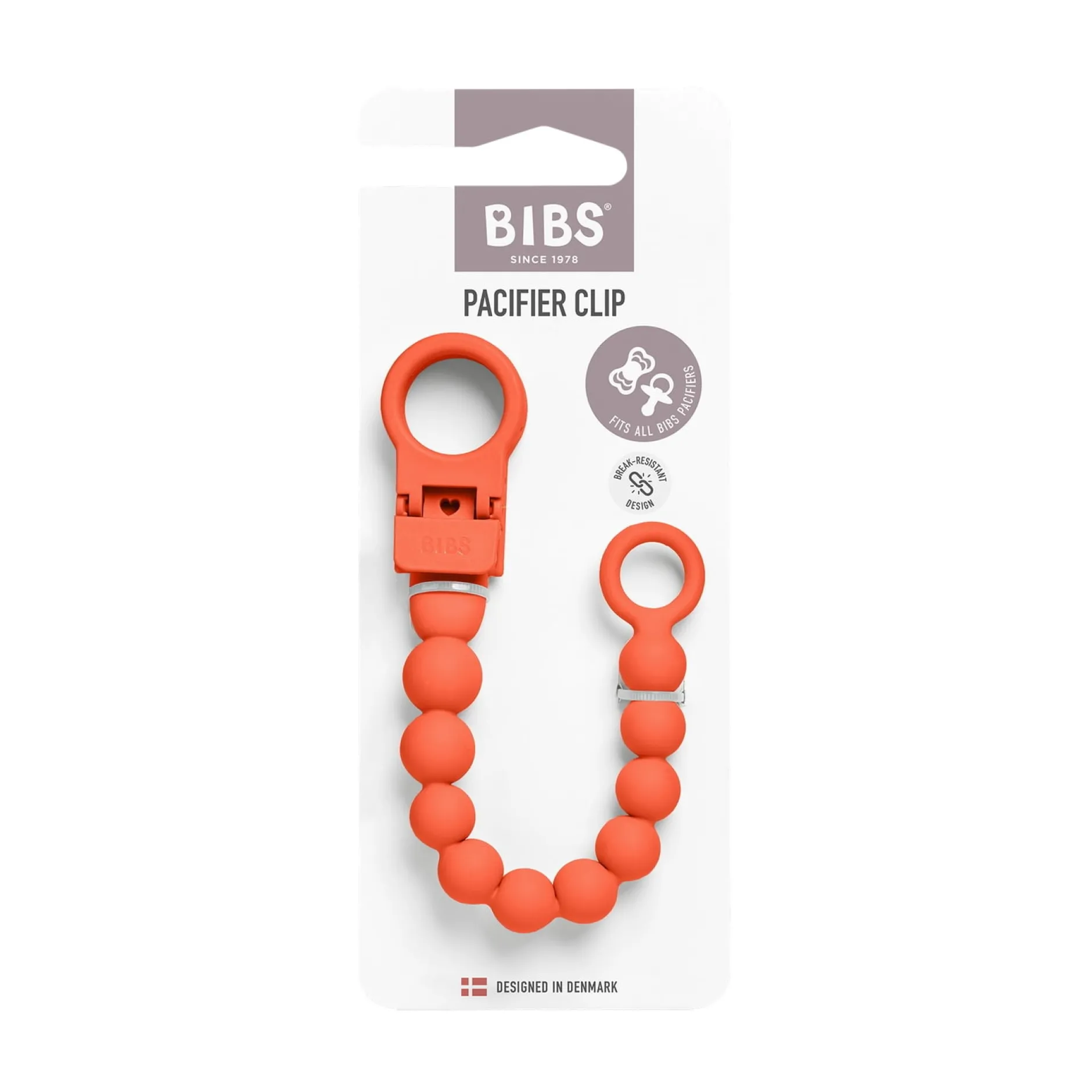 BIBS Pacifier Clip Beaded Tango