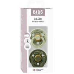 BIBS Pacifier Colour Holiday 6+ Månader Size 2 Leaf Sage/Hunter Green 2 st