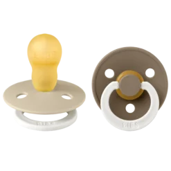 BIBS Pacifier Colour Latex 18+ månader Size 3 Glow Vanilla/Dark Oak 2 st