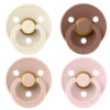 BIBS Pacifier Colour Latex 0+ månader Size 1 Ivory/Blush/Woodchuck/Blossom 4 st