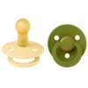 BIBS Pacifier Colour 2 PACK Latex Size 2 Pale Butter/Wasabi