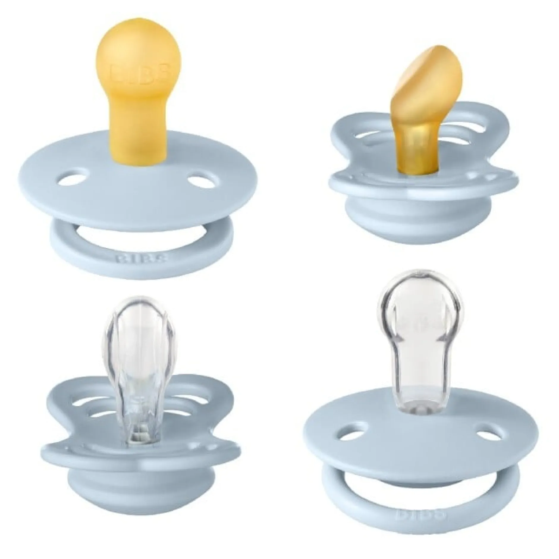 BIBS Pacifiers Try-it collection Size 1 Baby Blue