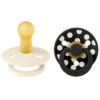 BIBS Pacifier Studio Colour Polka Latex Size 2 Ivory/Black 2 st