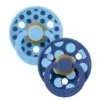 BIBS Pacifier Studio Colour 2 PACK Polka Mix Latex Size 1 Breeze/Cornflower