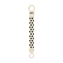 BIBS Studio Pacifier Clip Loop Polka Ivory Black 1 st