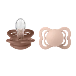 BIBS Supreme Silicone 0+ månader Size 1 Woodchuck/Blush 2 st