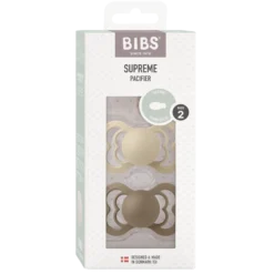BIBS Supreme Silicone 6+ månader Size 2 Vanilla/Dark Oak 2 st