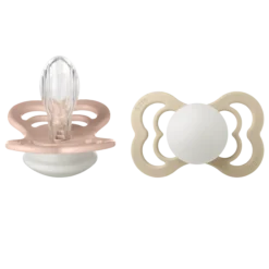 BIBS Supreme Silicone 6+ månader Size 2 Blush Glow/Vanilla Glow 2 st