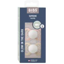 BIBS Supreme Silicone 6+ månader Size 2 Blush Glow/Vanilla Glow 2 st