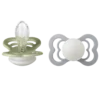 BIBS Supreme Silicone 6+ månader Storlek 2 Sage Glow/Cloud Glow 2 st