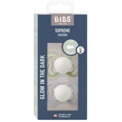 BIBS Supreme Silicone 6+ månader Storlek 2 Sage Glow/Cloud Glow 2 st