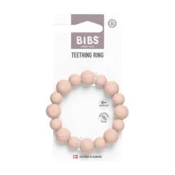 BIBS Teething Ring Beaded Blush