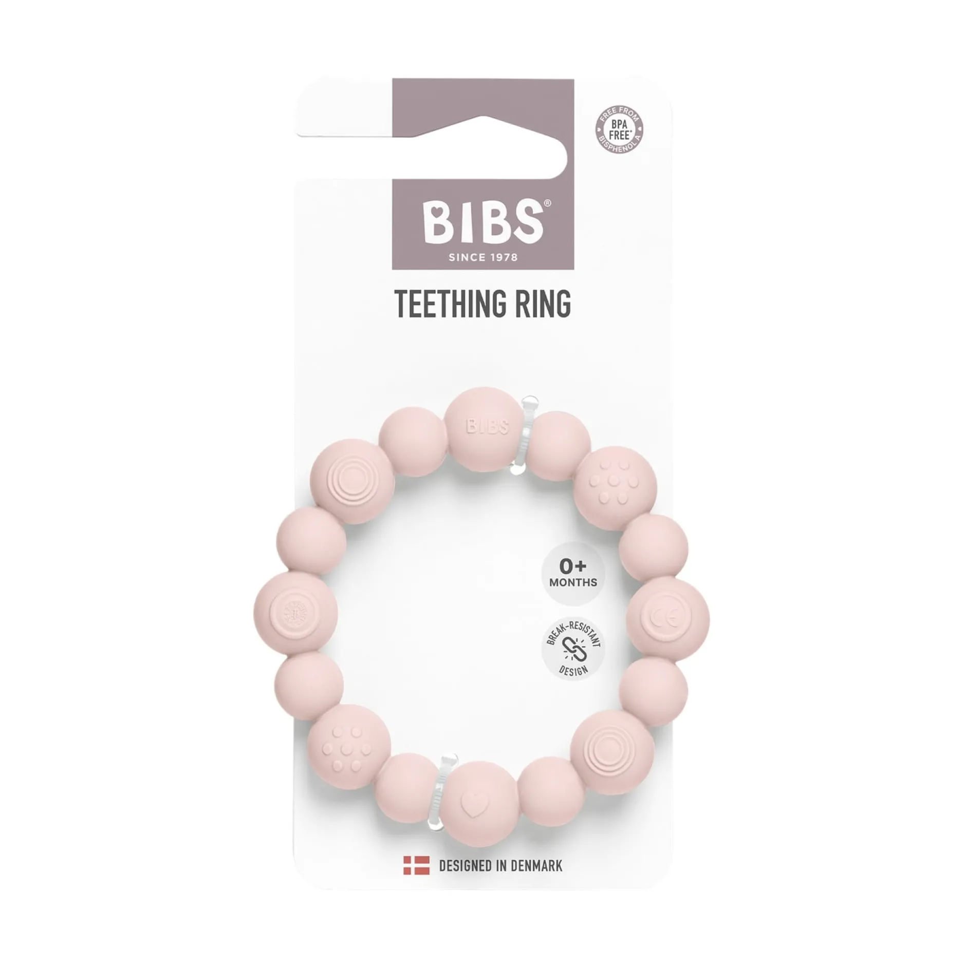 BIBS Teething Ring Beaded Petal