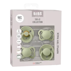 BIBS Try-it Collection 0+ månader Size 1 Sage 4 st