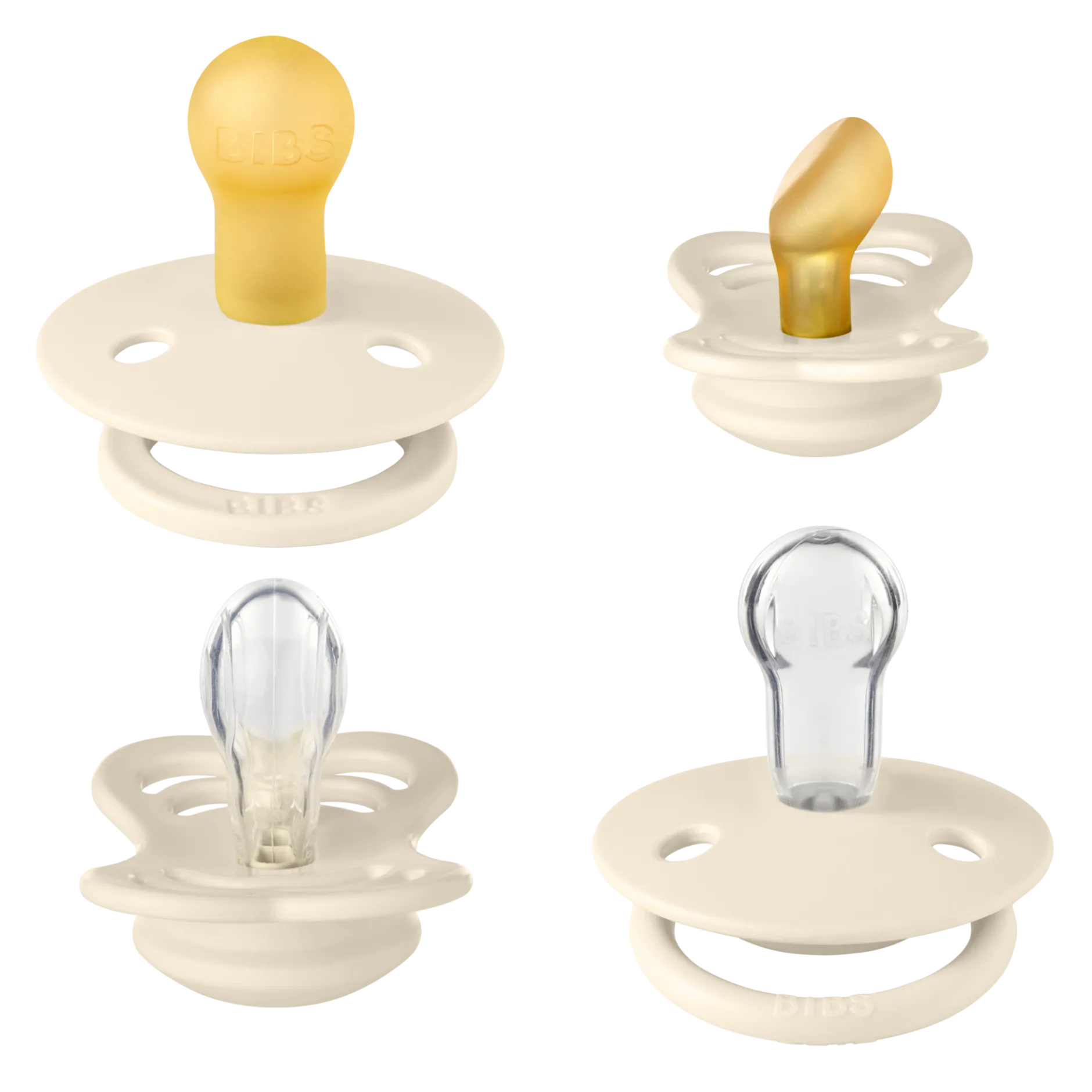 BIBS Try-it Collection 0+ månader Size 1 Ivory 4 st