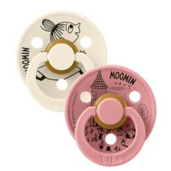 BIBS x Moomins Pacifier Colour Little My 2 PACK Latex Size 2 Ivory/Dusty Pink