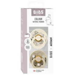 BIBS x Moomins Pacifier Colour Snorkmaiden 2 PACK Latex Size 2 Ivory/Vanilla