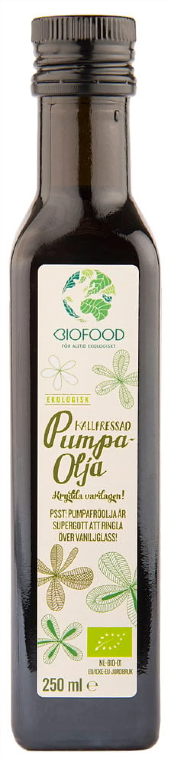 Biofood Pumpafröolja Kallpressad 250 ml