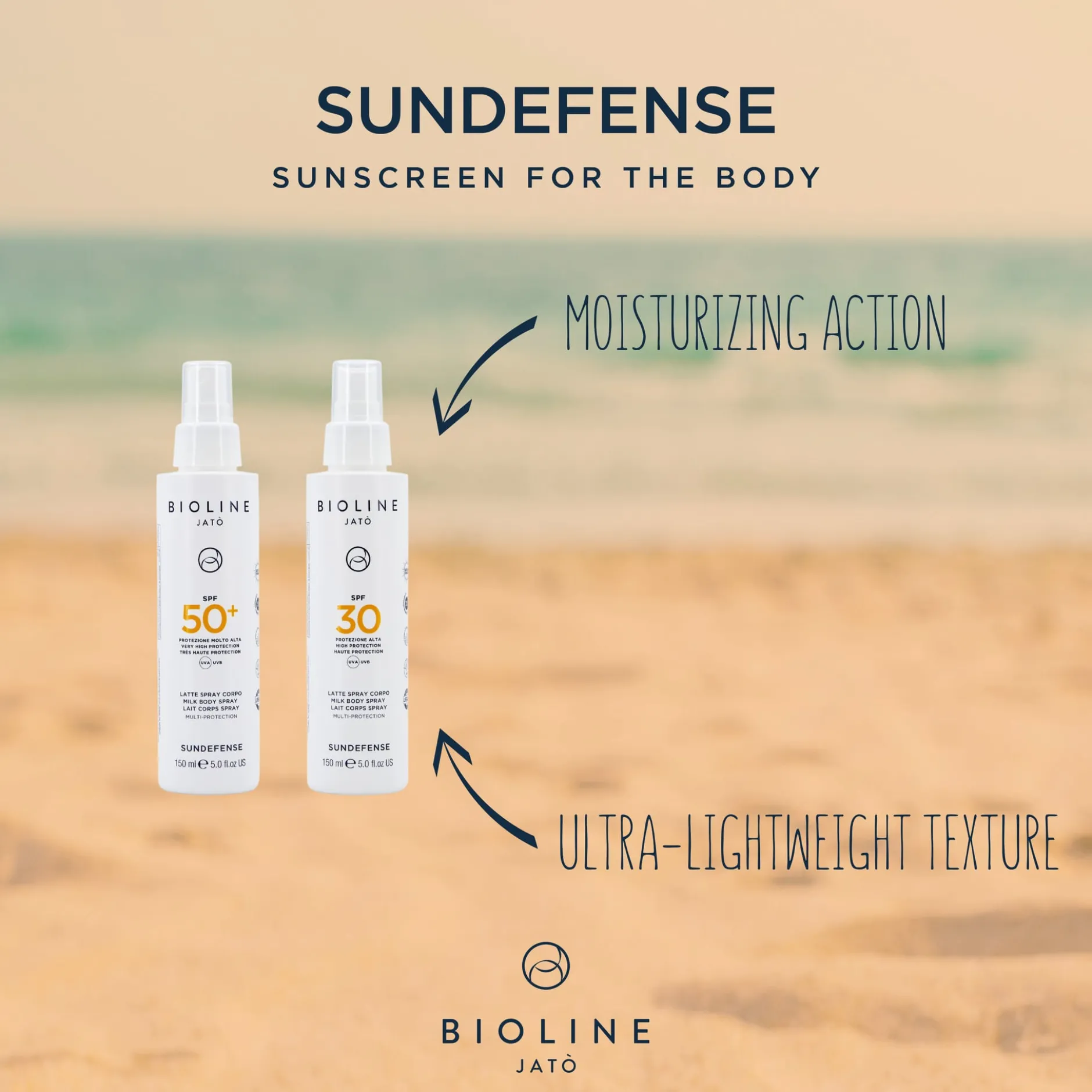 Bioline Jatò SPF 50+ Very High Protection Milk Body Spray Multi-Protection150 ml