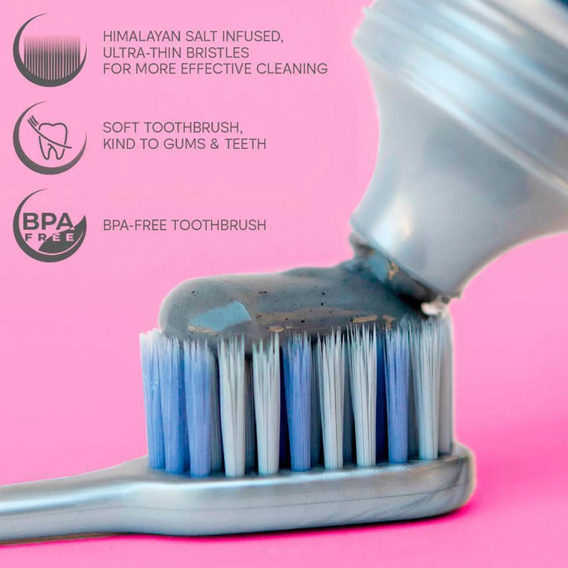 Biomed Pink Salt Ultrasoft Tandborste 1 st - Olika färger