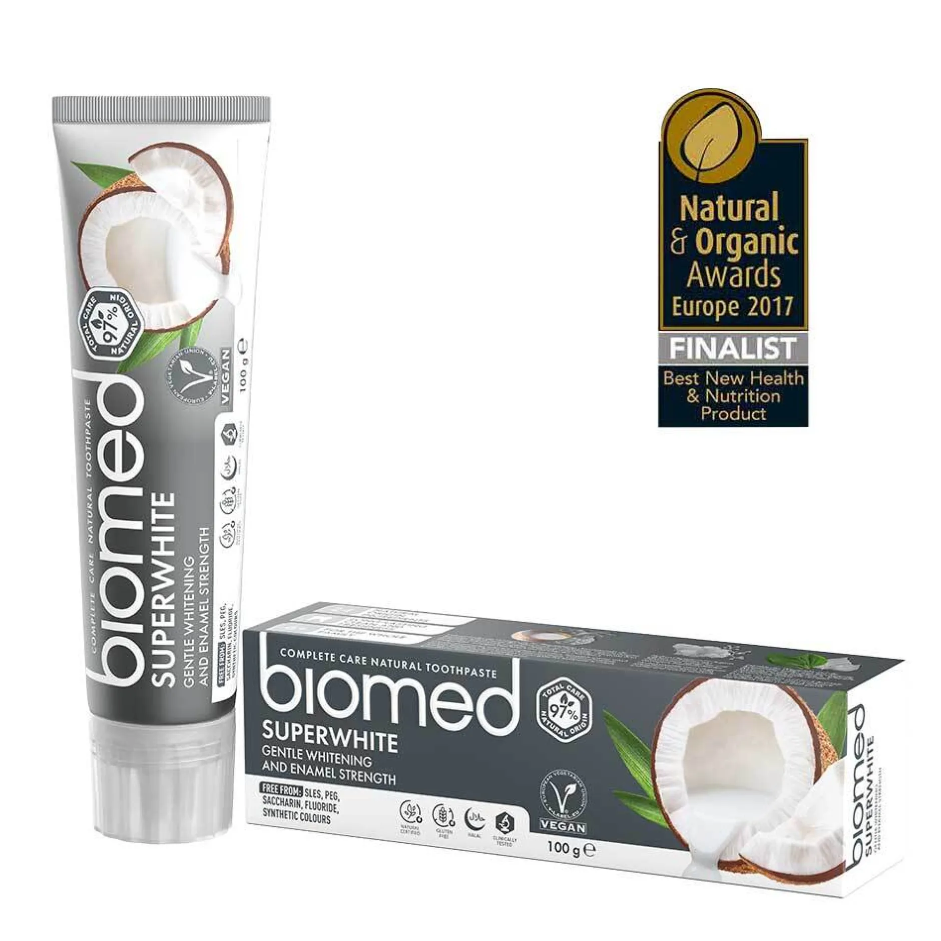 Biomed Superwhite Tandkräm Hydroxiapatit 100g