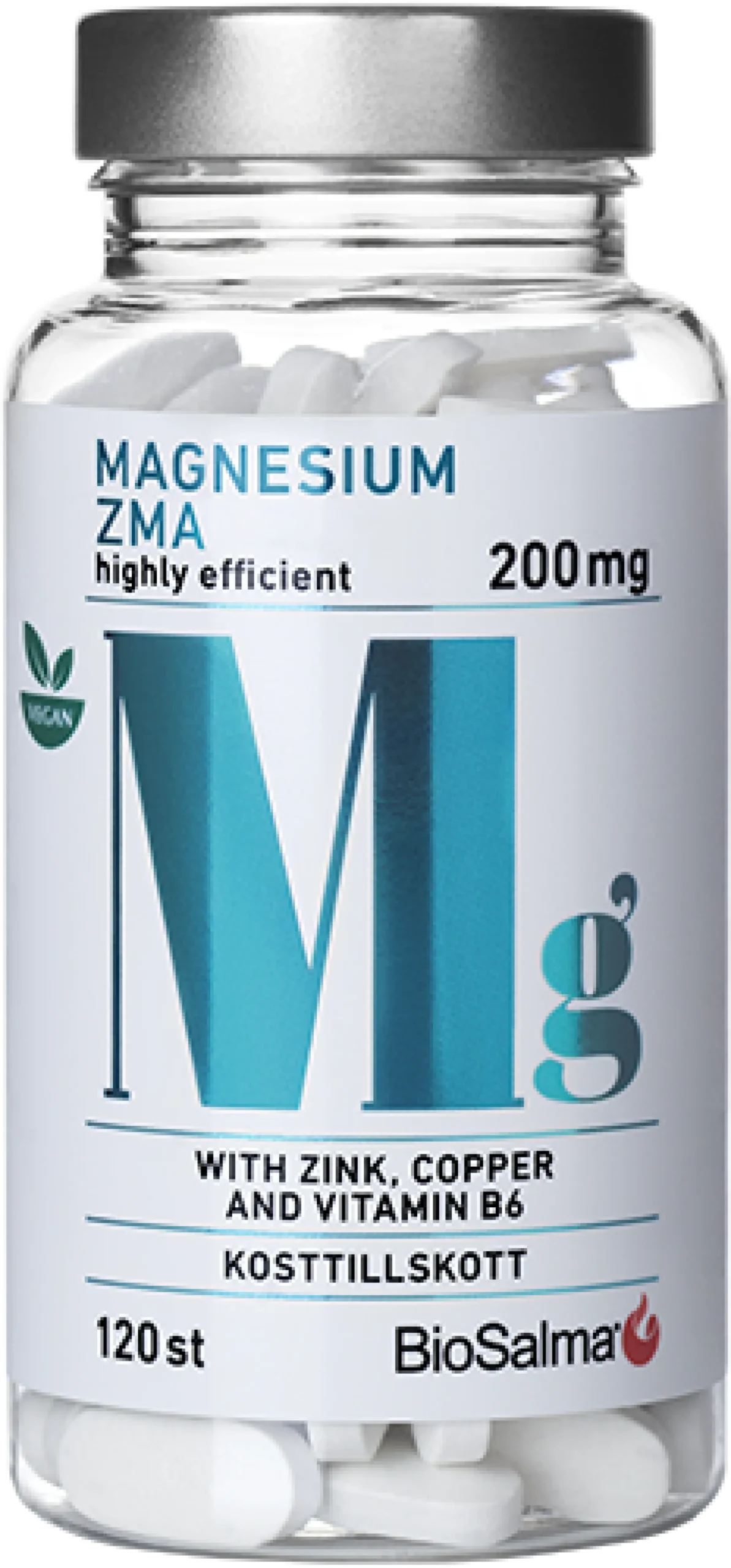 BioSalma Magnesium ZMA 120 tabletter