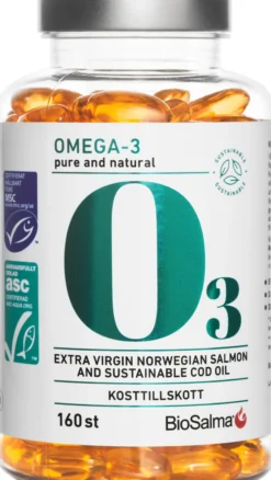 BioSalma Miljömärkt Omega-3 Pure & Natural 160 st