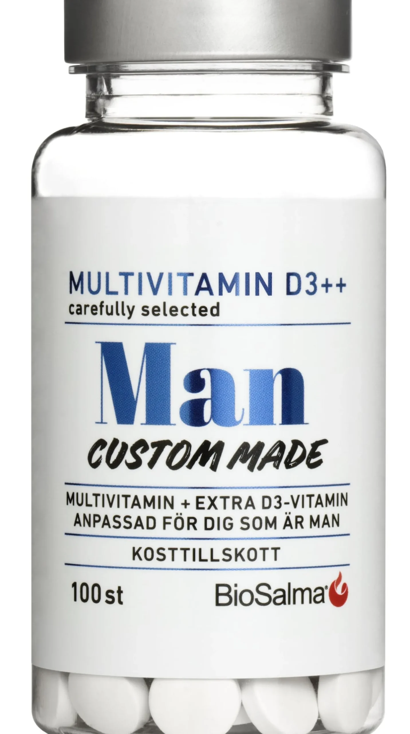 BioSalma Multivitamin D3++ Man 100 tabletter