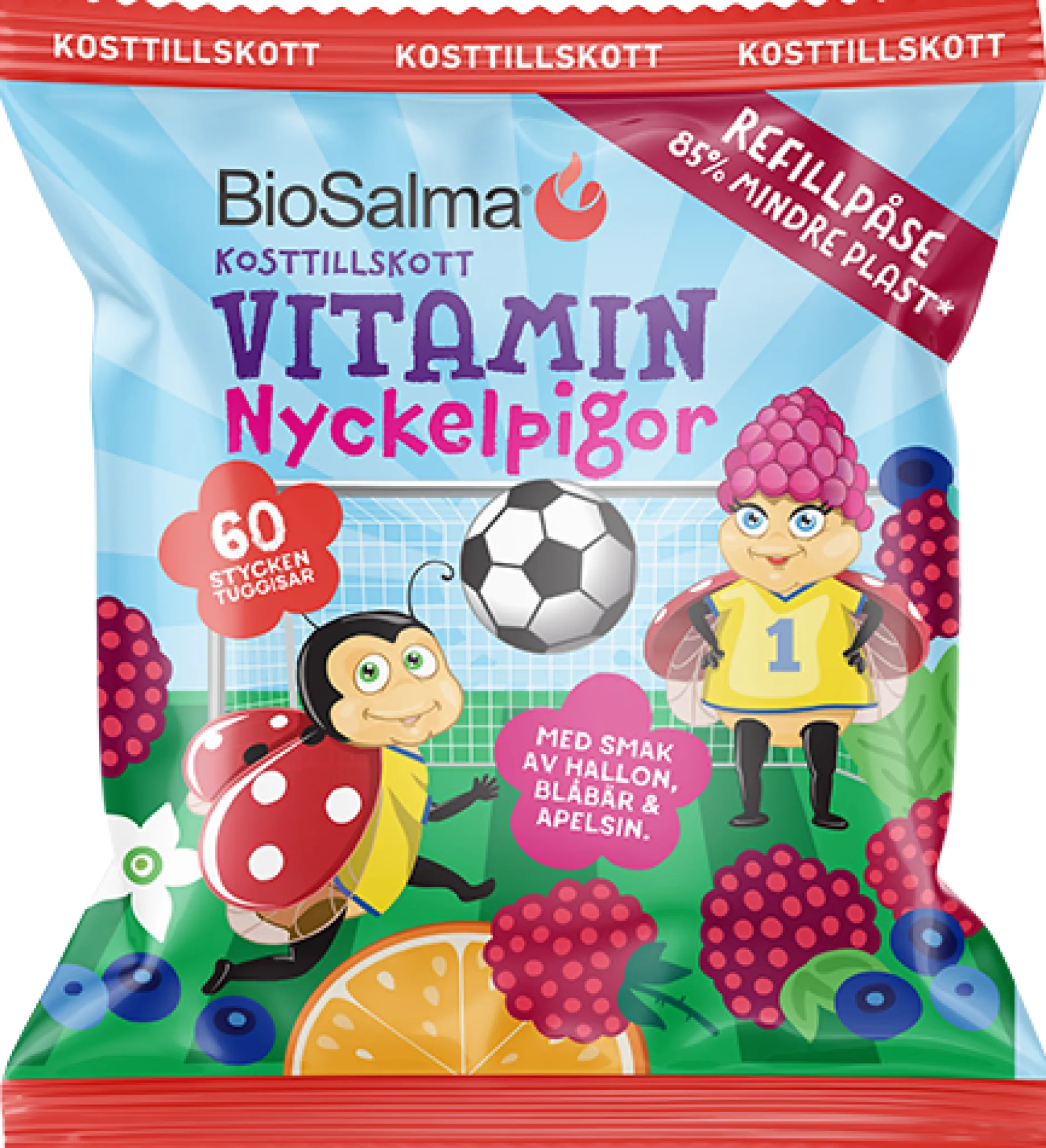 Biosalma Nyckelpiga Multivitamin Refill 60 st