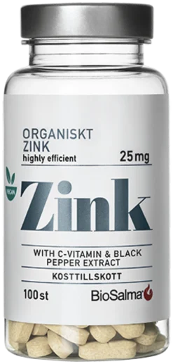 BioSalma Organiskt Zink 25 mg 100 st