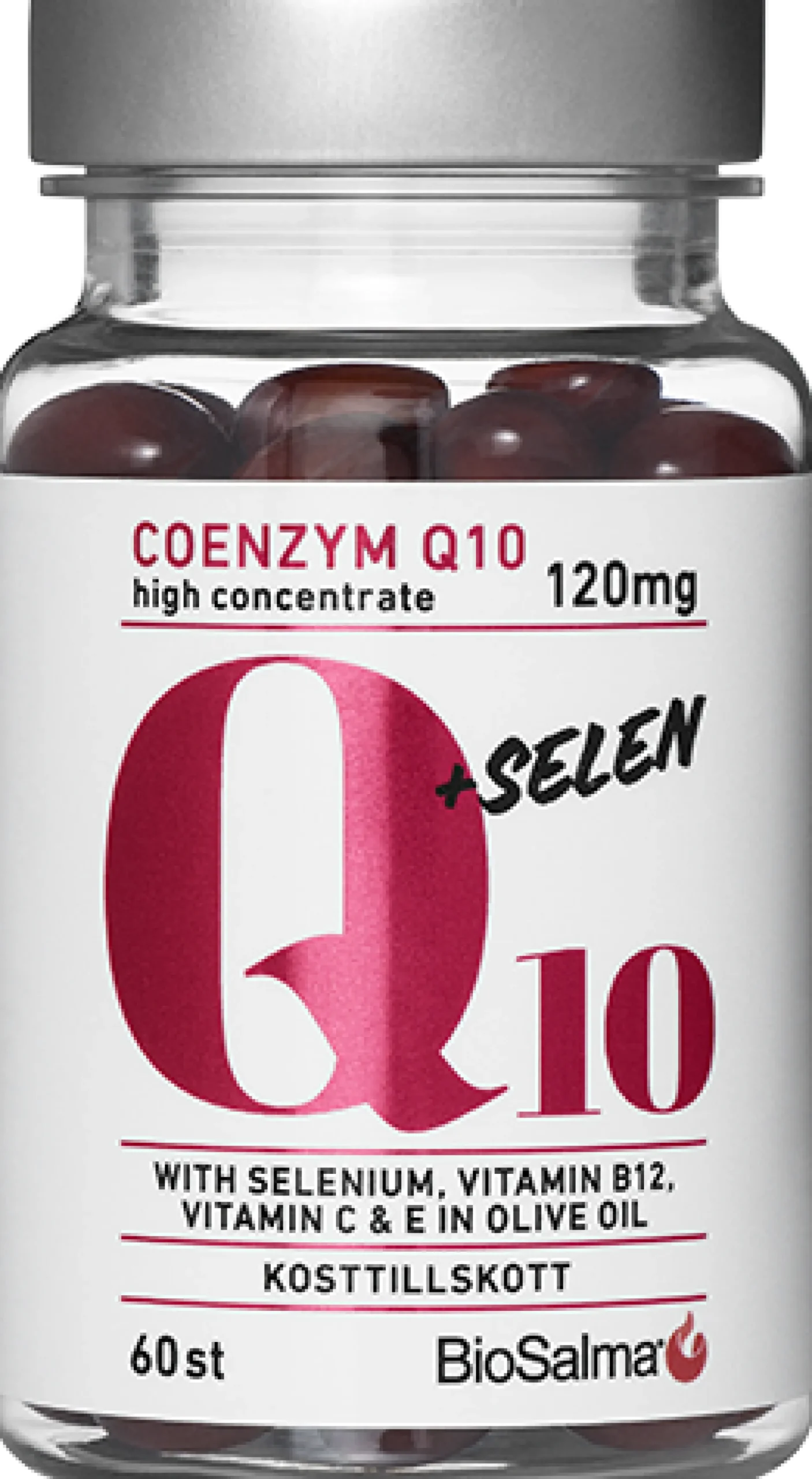 BioSalma Q10 Coenzyme 120mg + Selen 60 kapslar