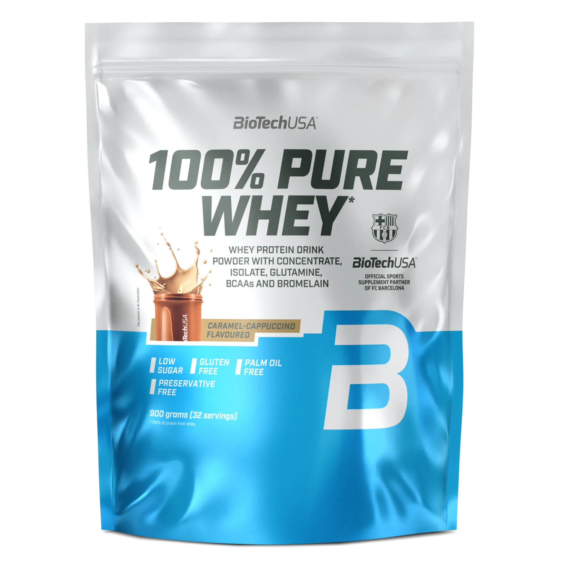 BioTechUSA 100% Pure Whey Caramel Cappuccino 900 g